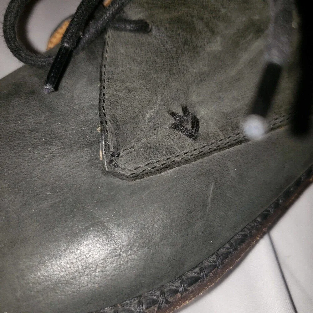 John Varvatos Men‎ Size 12 Chukka Dress Boot Leather Gray Handmade ITALY